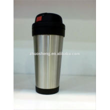 2015 new style high quality promotional plastic travel mug stainless steel vacuum cup